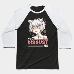 You Disgust Me - Chibi Kawaii Anime Girl Baseball T-Shirt